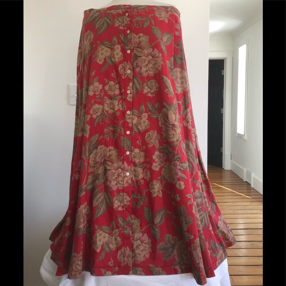 16W Vintage RALPH LAUREN Plus Linen Skirt